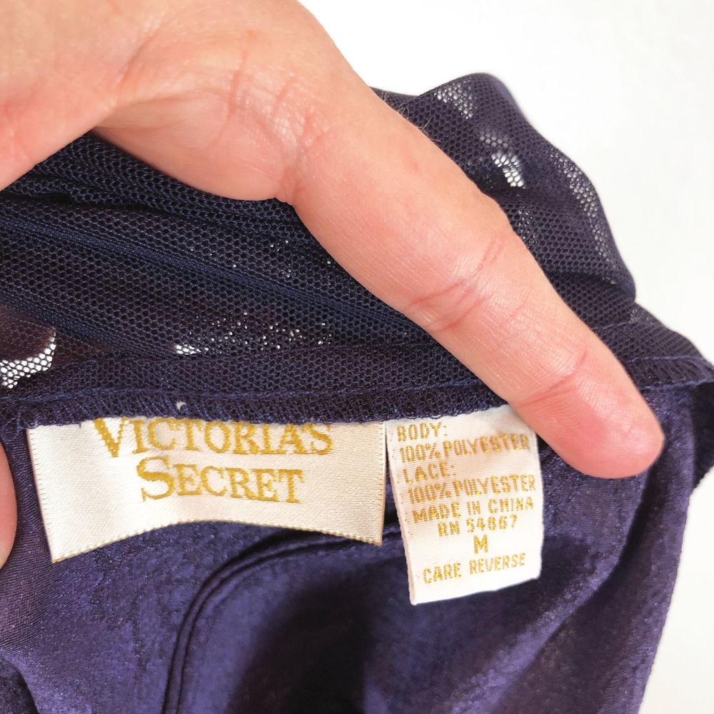 Victoria's Secret Gold Label Lace Satin Slip PJ - Picture 7 of 7